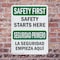 Signmission Safety Culture Sign, 7 in Width, Plastic, Rectangle, Bilingual OS-2PACK-SF-P-710-L-10875 - alternate 2